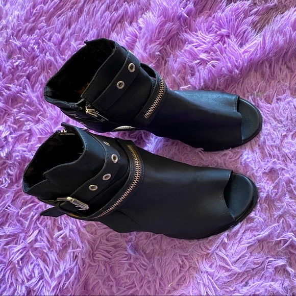 Host Pick✨Call It Spring Peeptoe Ankle Zip Boots - Picture 7 of 12